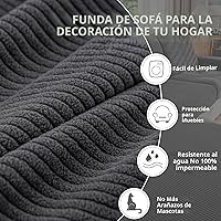 Vista 6 de Fundas para cojín de sofá, fundas de sofá suaves y mágicas lavables con resistencia al estiramiento para asientos seccionales y en forma de L