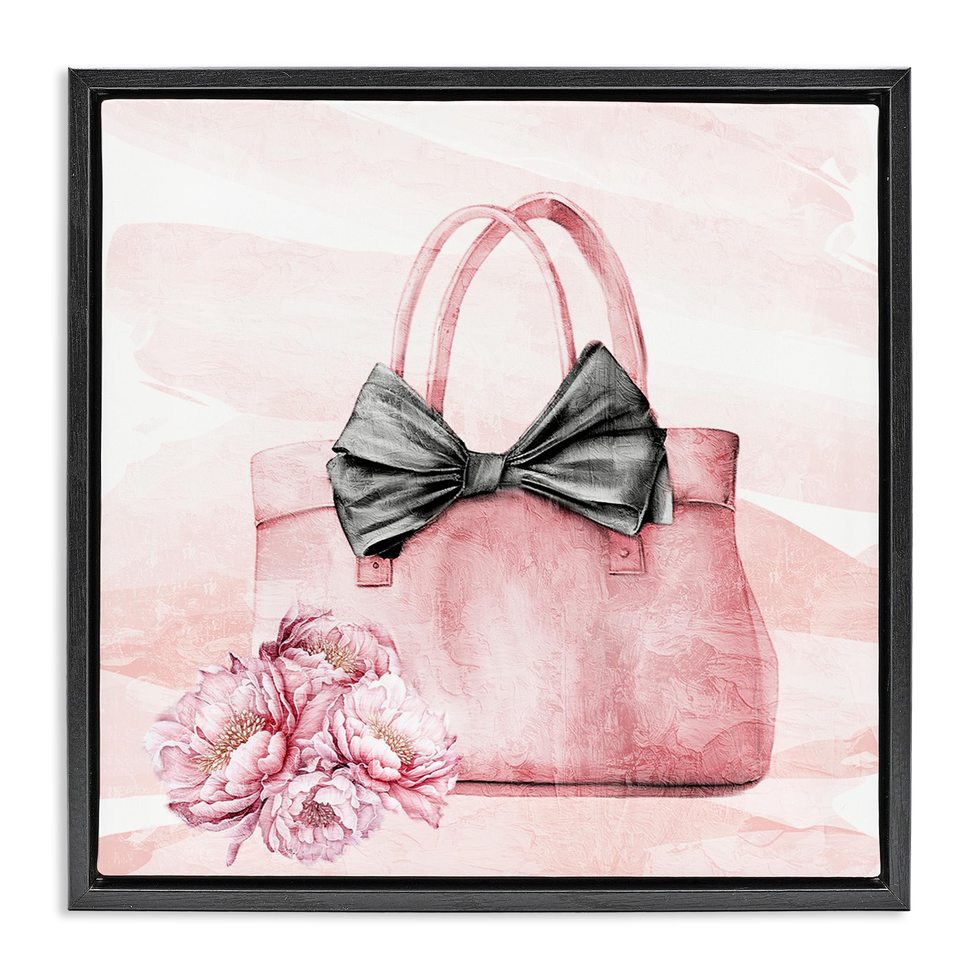 'Blush Glam Time Bag'| Floating Frame Canvas Art