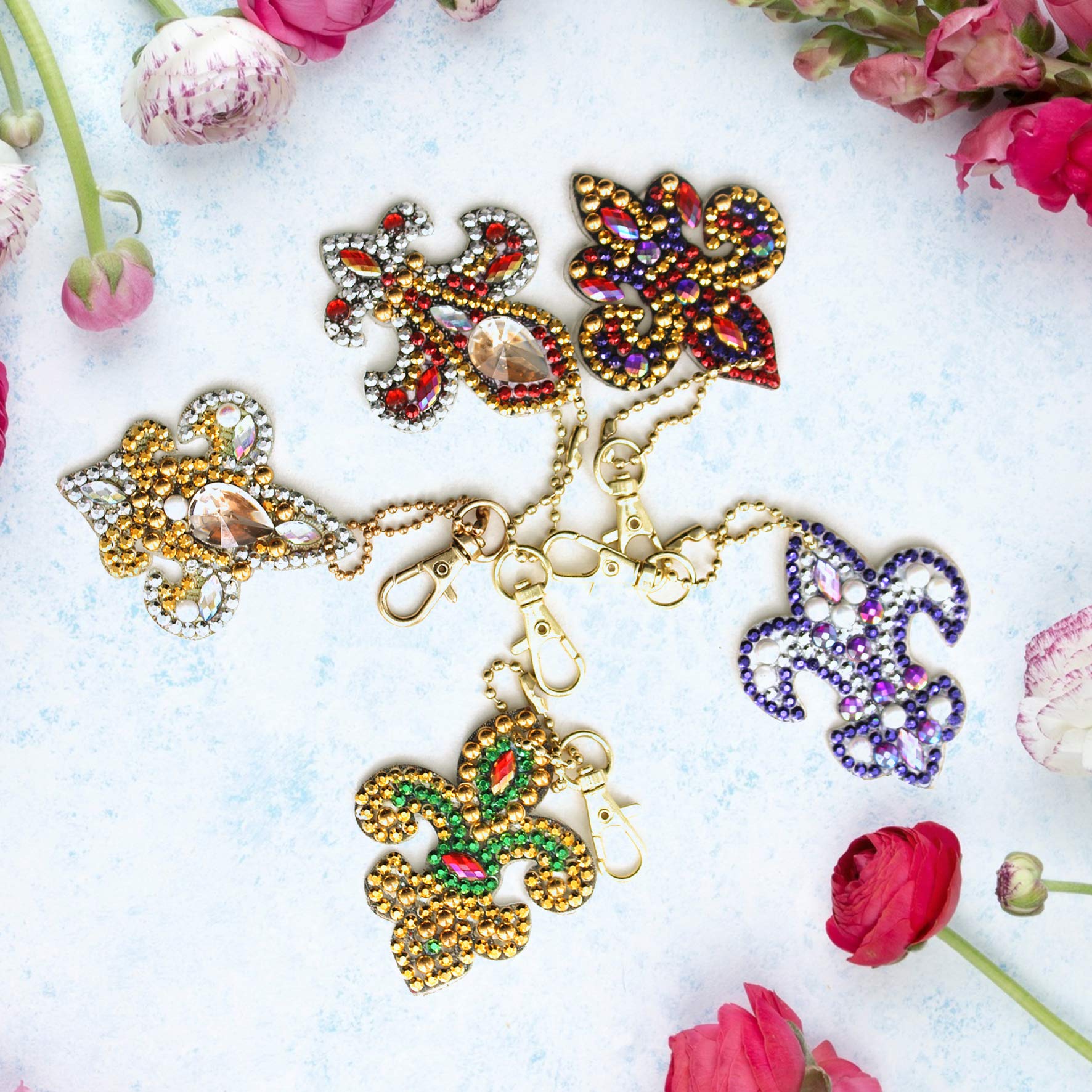 Portachiavi Con Pittura A Diamante 5d Iy Per Bambini E Adulti Natale Fai Da Te 5d Trapano Completo Con Strass A Forma Di Mosaico Portachiavi Con Cion~p119645486