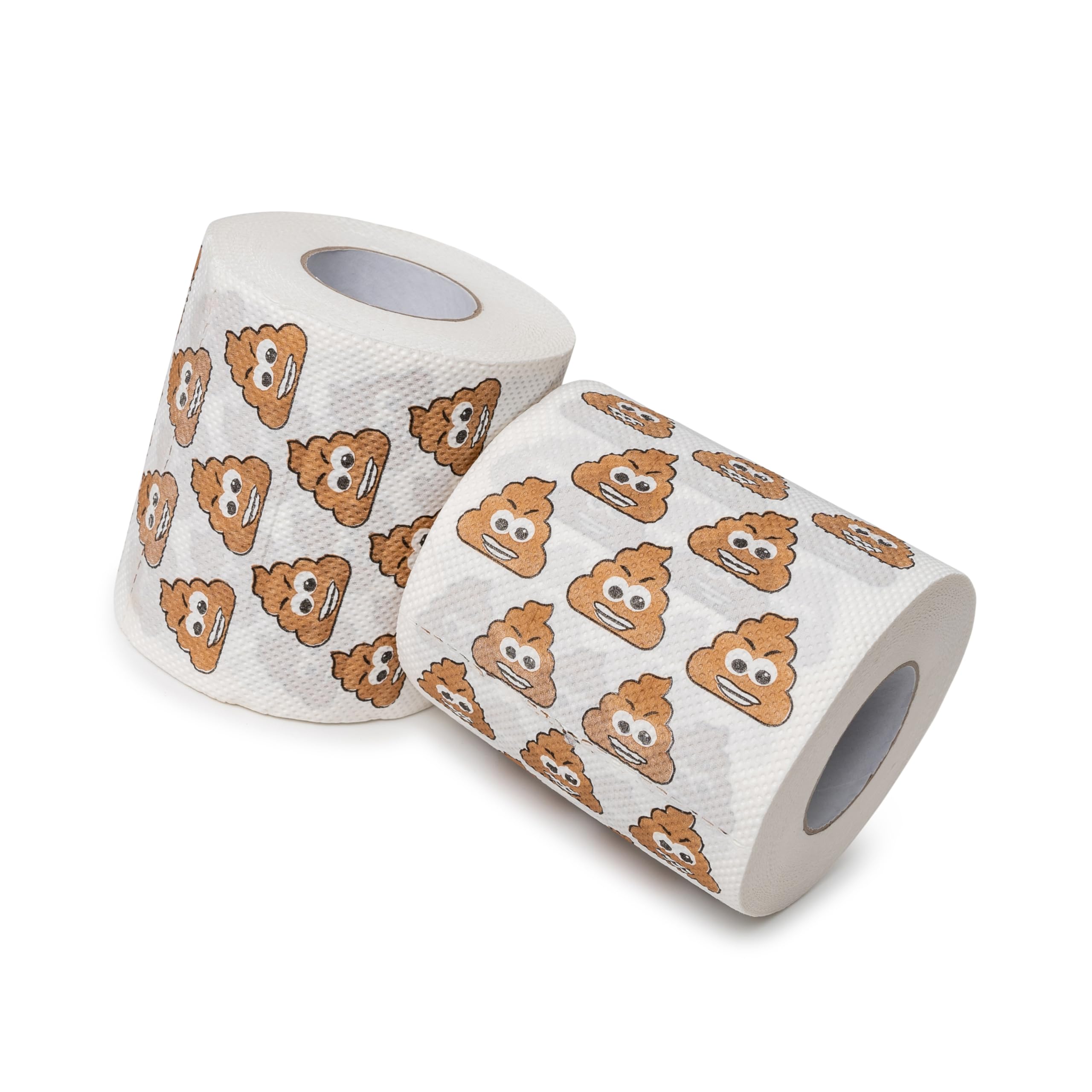 Poop Emoji papier toaletowy, 2 rolki, dla miłośników emotikonów Smiling Poops, dekoracja toalety na jubileusz, zabawny papier toaletowy, zabawny papier toaletowy, artykuł na prezent, dekoracja