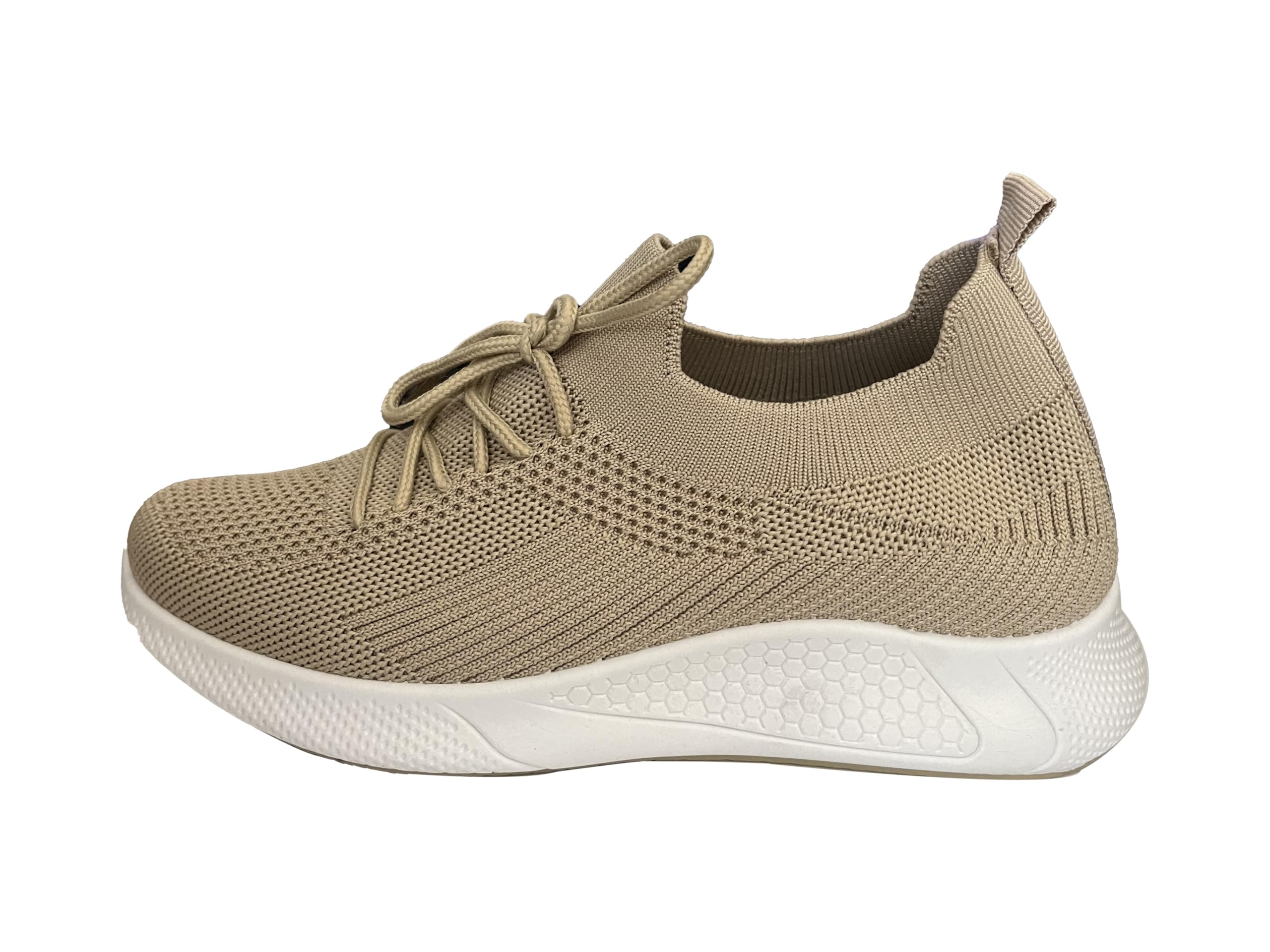 Easylife Lifestyle Solutions Women's Beige Easylife Airflow Slip-On Trainers, Breathable Slip On Trainers Lightweight Slip On Shoes Slip On Trainers, Slip On Trainers - Fully Guaranteed | 4