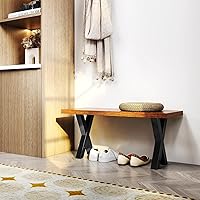 Vista 7 de TC-HOMENY Patas de mesa de 16 pulgadas tipo X de metal para banco, juego de 2 patas de mesa de centro de comedor DIY