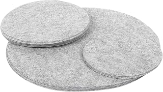 MRSTORY Divisores de Platos de Fieltro Suave, Almohadillas Separadoras de Sartenes, Protectores para Apilar Ollas y Sartenes, Almohadillas de Fieltro Antideslizantes y (24 Piezas)
