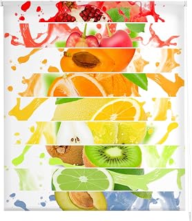 Estoralis | KÜCHE | Modernes Rollo | ohne Werkzeug Digital bedruckter Stoff | C-1219 | 55 x 150 cm. (Breite/Höhe) Stoffgröße 52 x 150 cm. | Rollos für Fenster und Türen