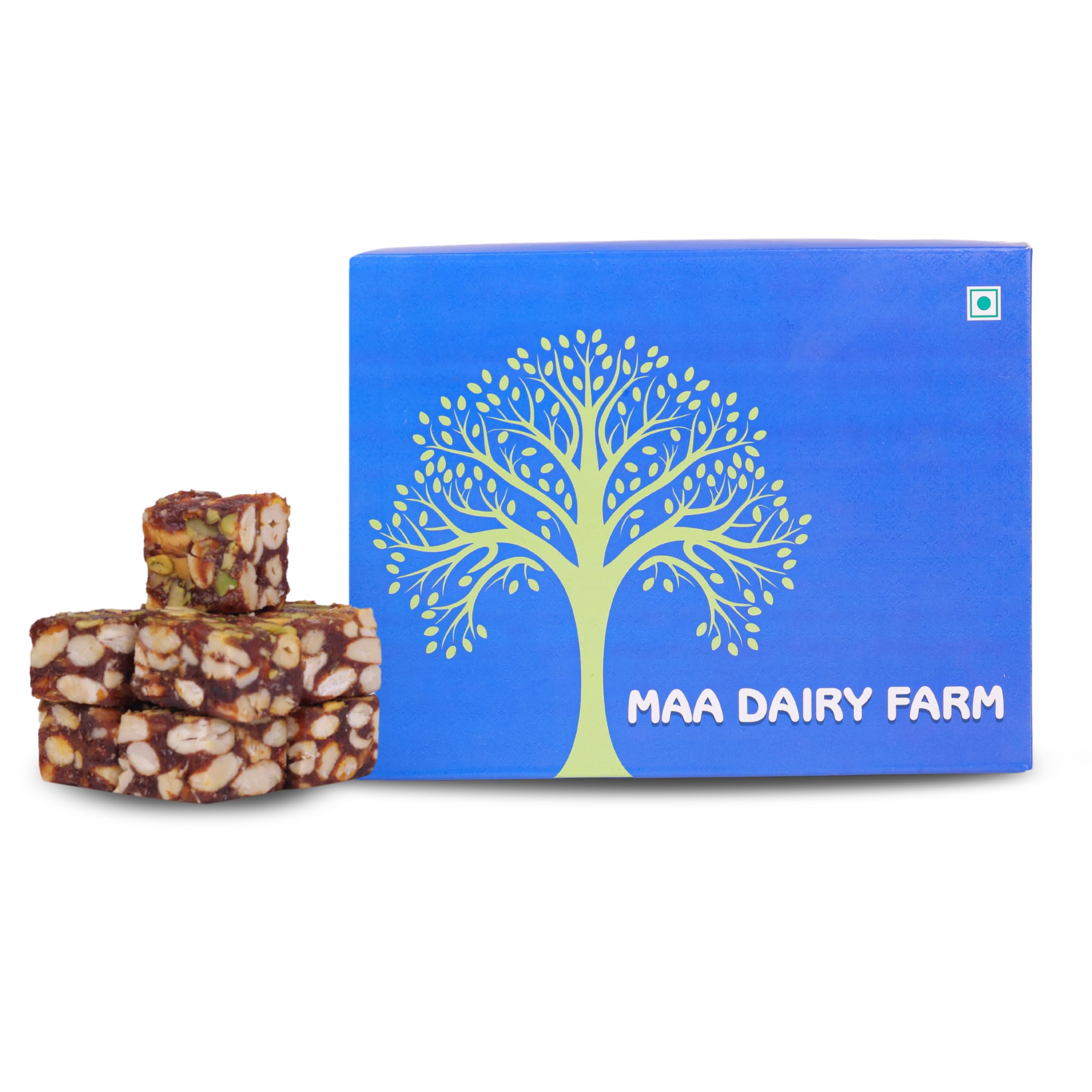 MAA DAIRY FARM Dry Fruit Bites | Healthy Mixed Nut & Date Energy Cubes | No Added Sugar | Nutritious Sweet Snack | 500g Festive Gift Box-image-19