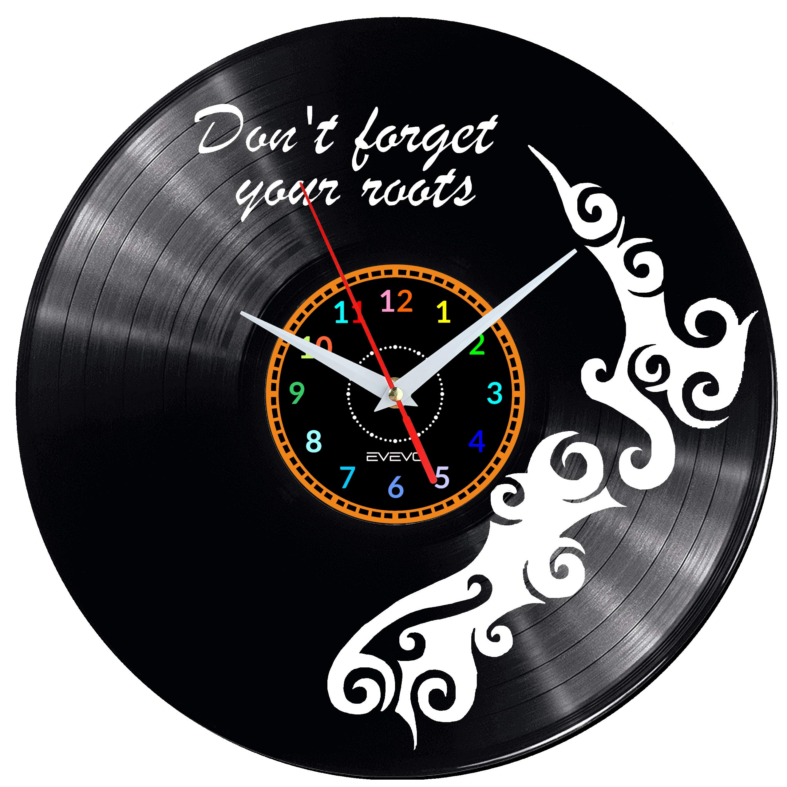 Horloge Nouvelle-Zélande vinyle blanc sans tic-tac fin des nuisances