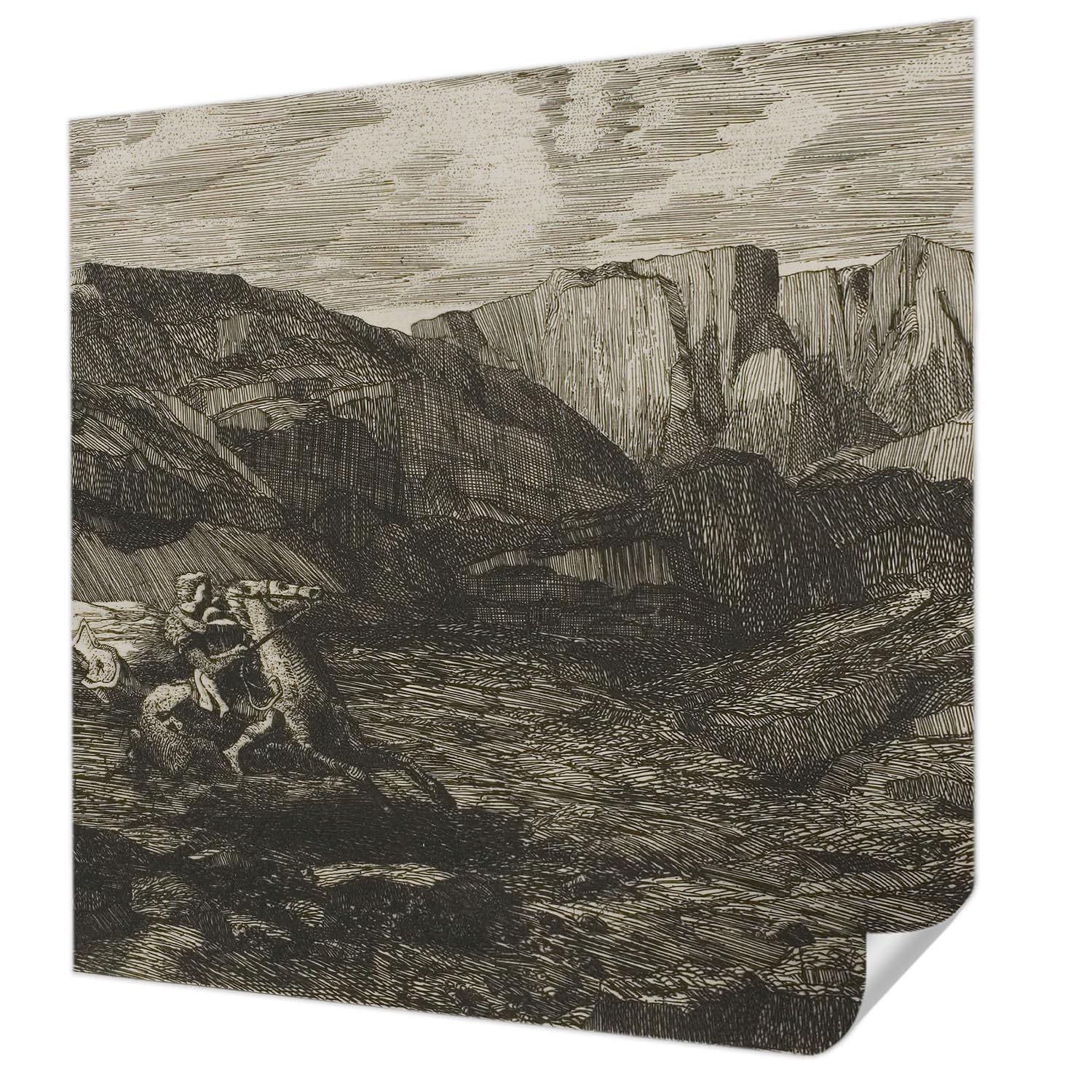 Papier Peint Haute Qualité Tulup voyage en montagne décoration chambre luxe