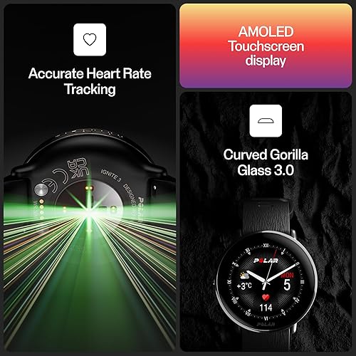Miniatura 10 de POLAR Ignite 3 - Reloj inteligente GPS de fitness y bienestar análisis del sueño pantalla AMOLED rastreador de actividad 247 frecuencia cardíaca