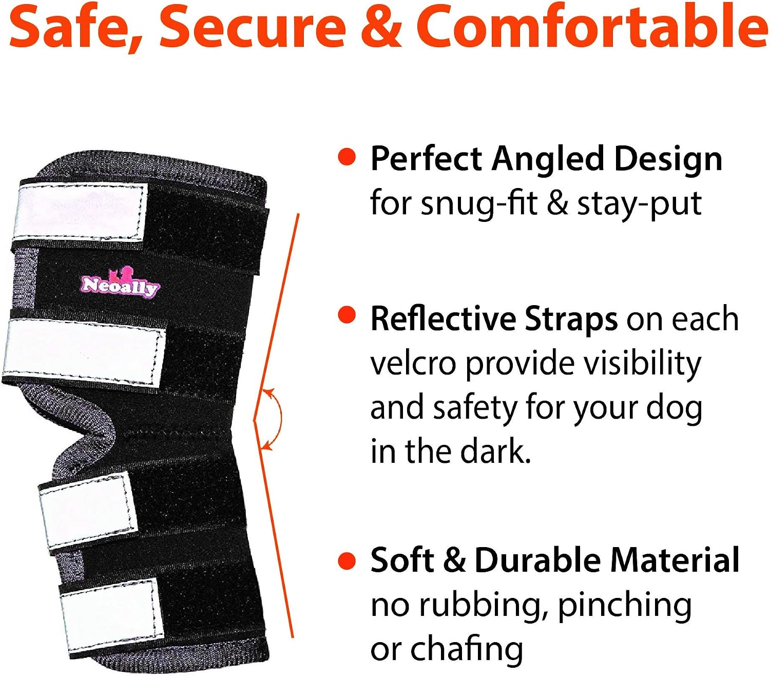 NeoAlly Dog Hind Leg Ankle Braces [Pair] Canine Rear Hock Sleeves with