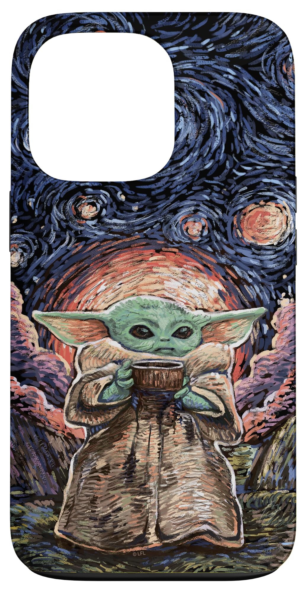 Star Wars: The Mandalorian The Child Starry Night Style Case for iPhone 13 Pro