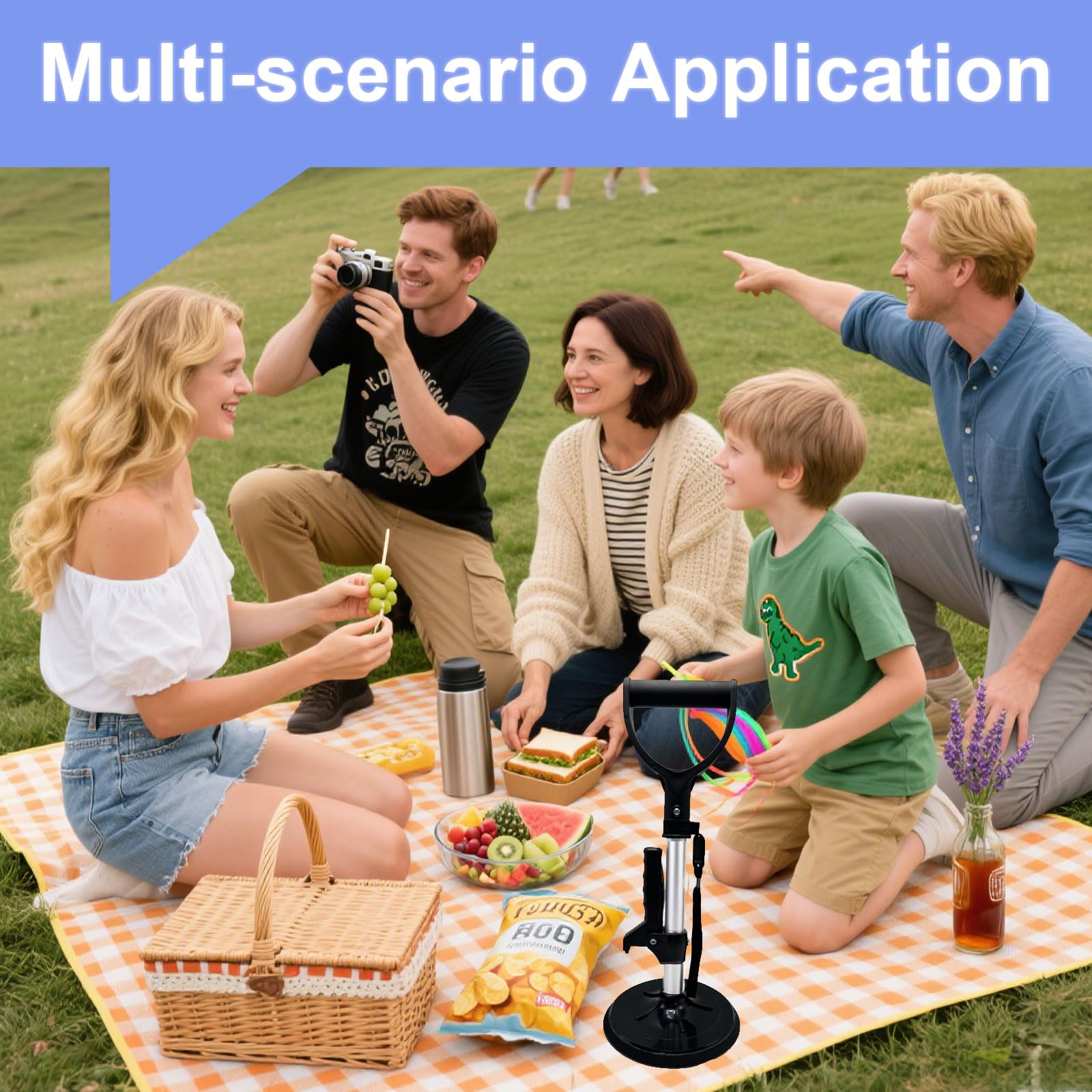 Supporto regolabile in altezza e aumento della mobilità (41 – 61 cm) per anziani e disabili aiuta anziani e disabili ad alzarsi, andare in sicurezza, fare lavori domestici/giardinaggio, argento