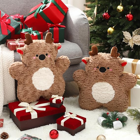 Shellwei 2 Set Christmas Pillows Decorations 17.72 Inch Soft Plush