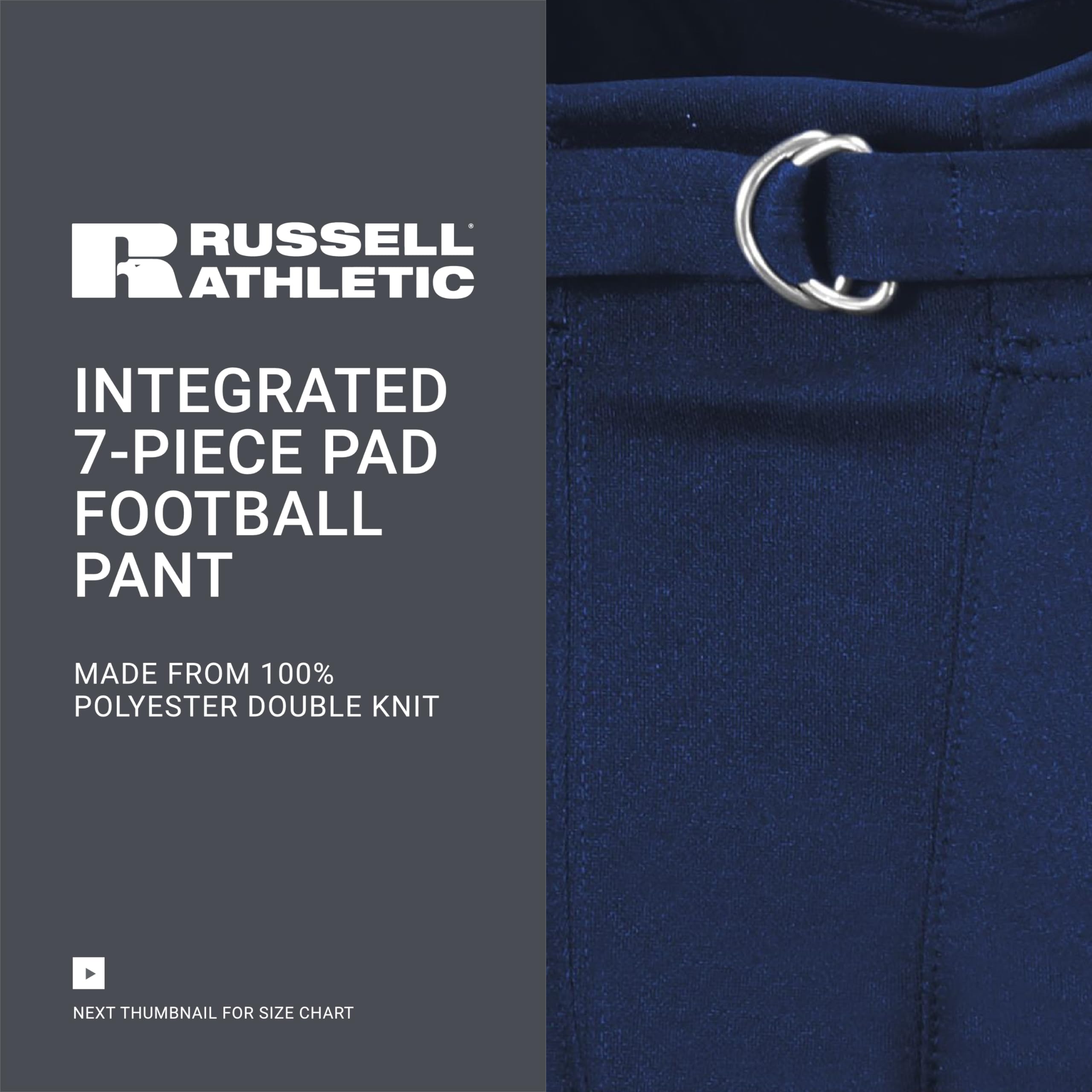 Russell Adult Inter FB Pant W/7PC Pads