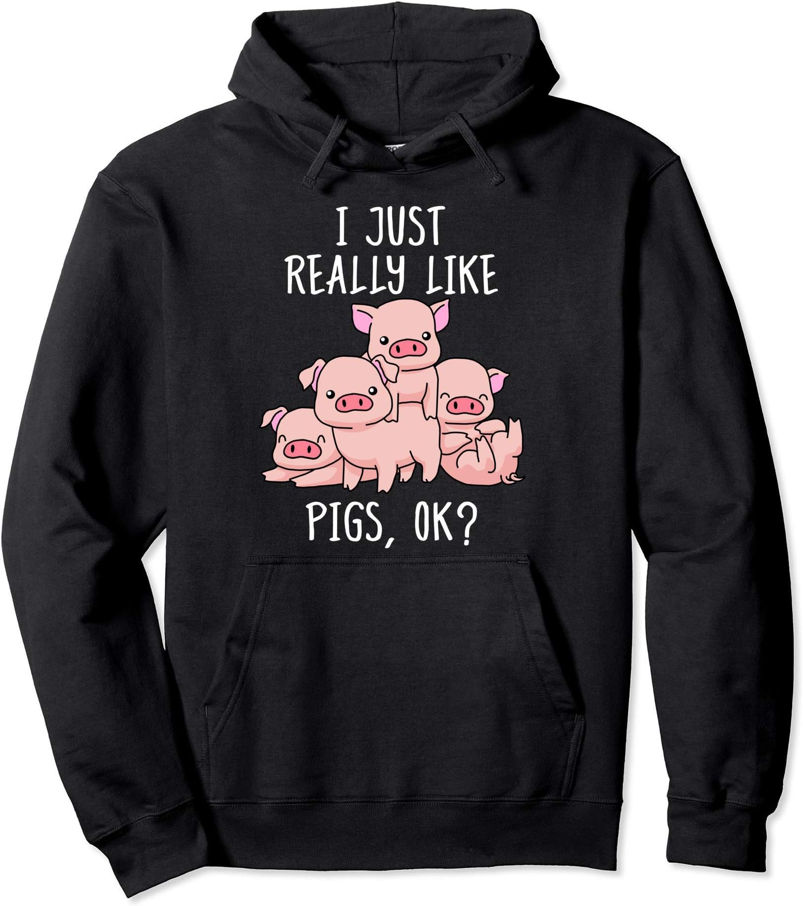 Love Pig Shirt Women Pig Gifts Pigs Tshirt Men Cute Swine Pullover Hoodie