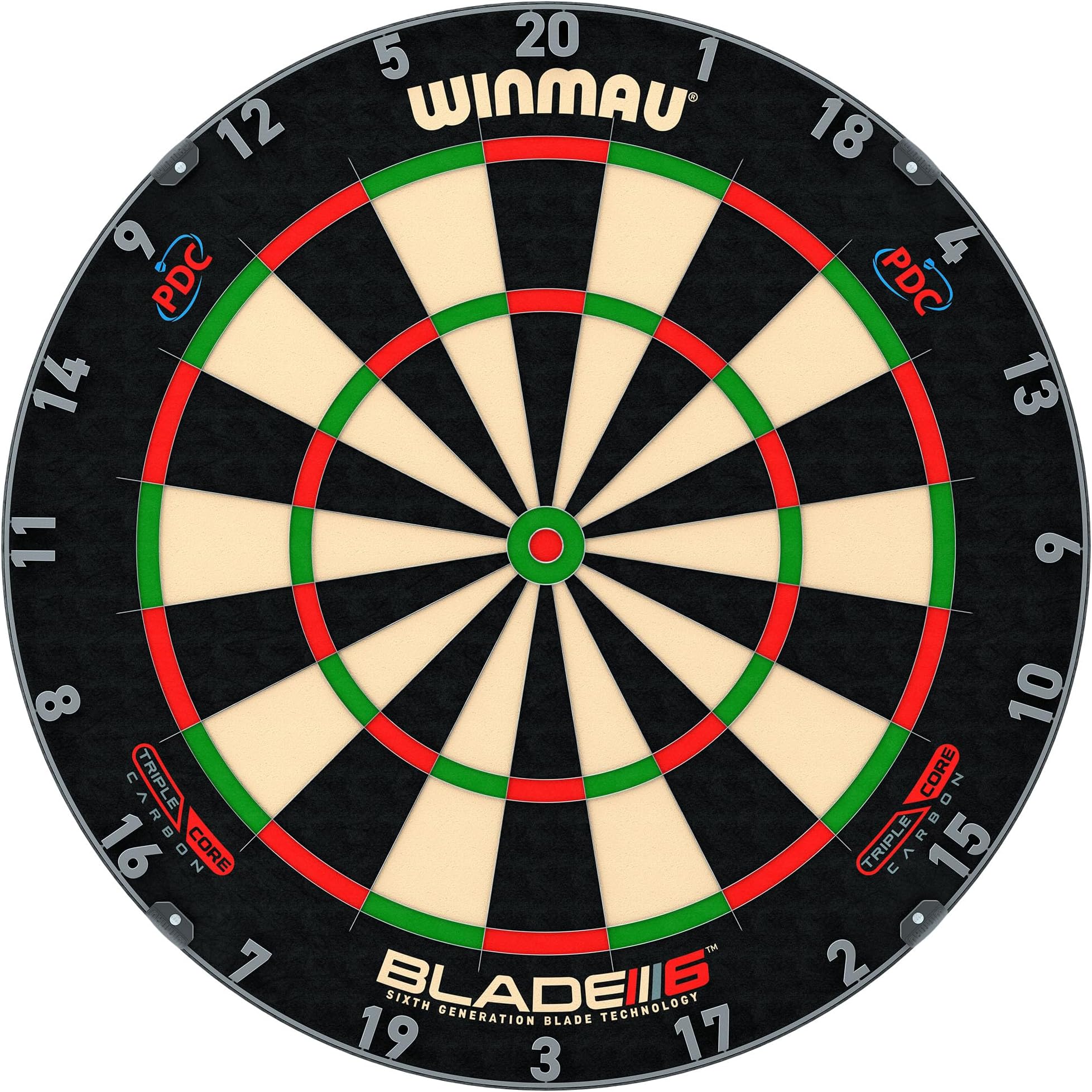 Winmau Blade 6 Carbon Triple Core Bristle Dartboard wmb0043