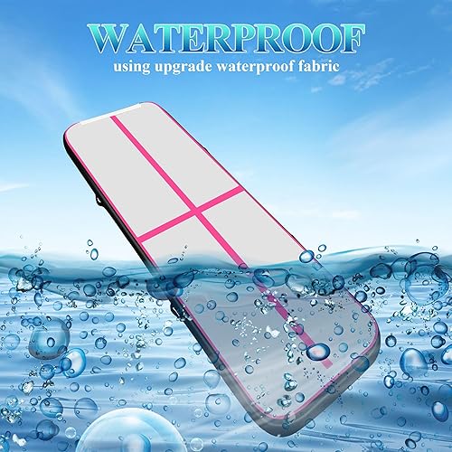 Miniatura 4 de COVERONICS Colchonetas inflables de gimnasia de 101316 pies con bomba eléctrica y bolsa de almacenamiento para entrenamiento de gimnasiauso