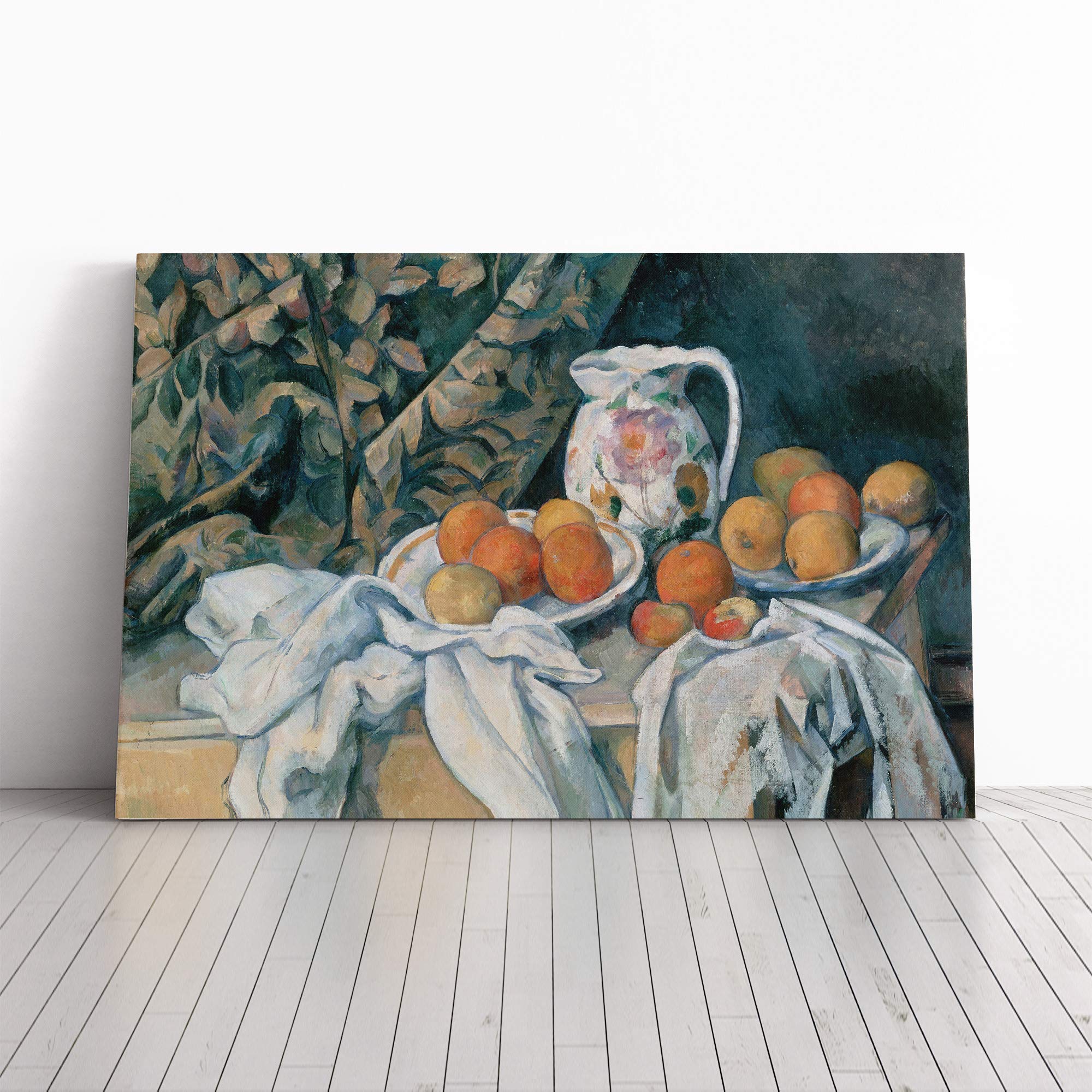 Paul Cezanne Still Life Canvas Print | Gallery Wrapped 30mm Frame Wall Art | 20x14 inches | Ready to Hang | Modern Still Life Picture | Living Room Bedroom Lounge Office
