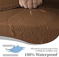 Vista 341 de Fundas 100% impermeables para sofá reclinable seccional, fundas para sofá reclinable en forma de L, funda para sofá seccional de esquina