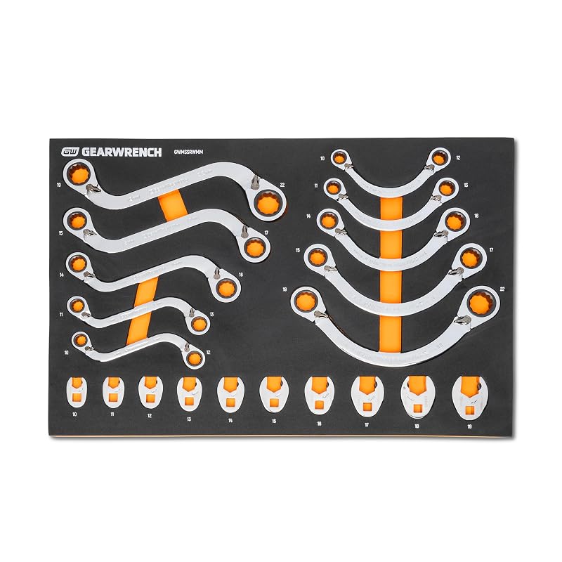 Kit de Chaves Especiais com Catraca Métricas GEARWRENCH GWMSSRWMM com 20 Peças