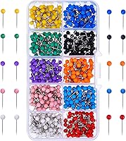 Outus 500 Pack Map Push Pins, 10 Colors Plastic Head Steel Point 1/8 Inch - Durable for Maps & Corkboards