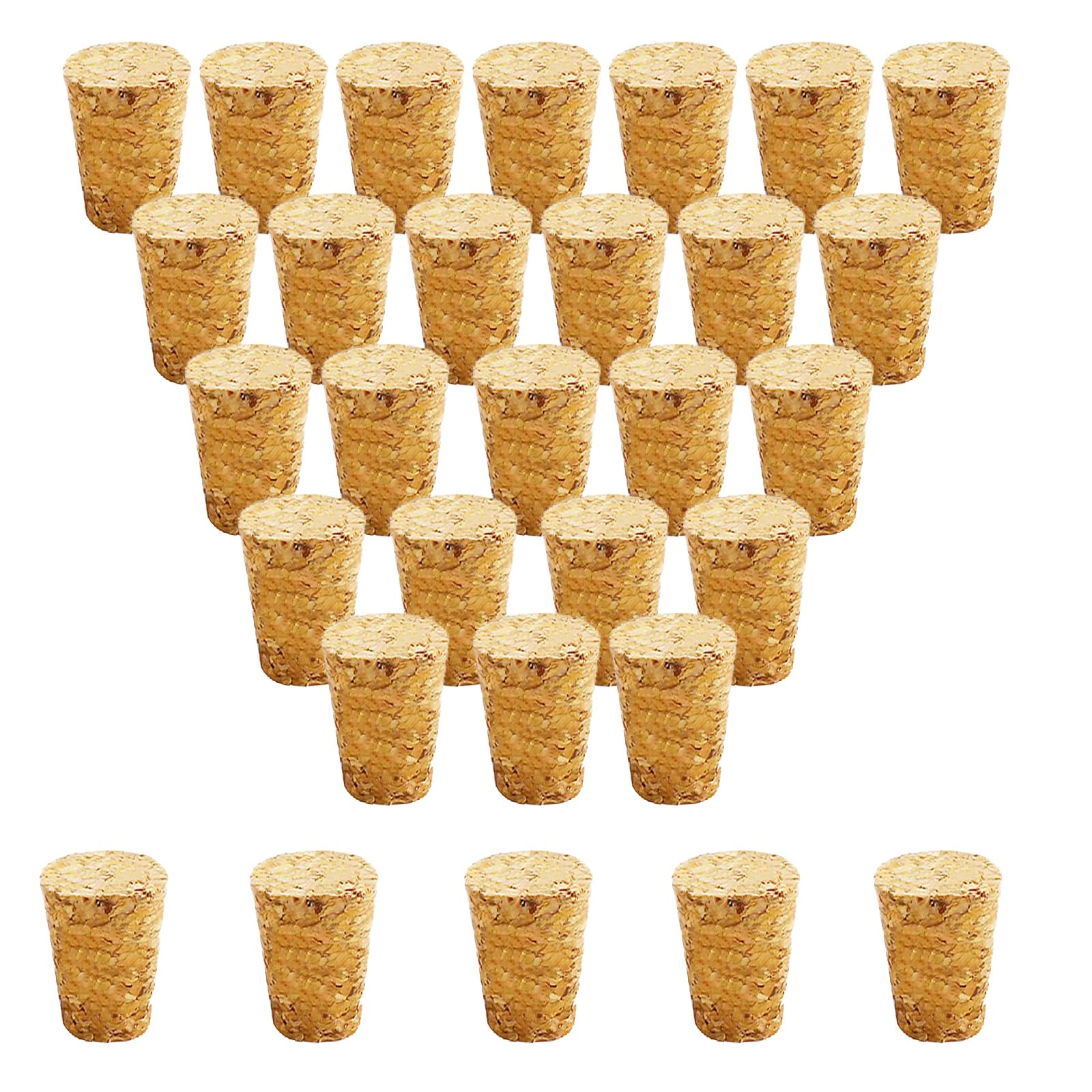 30Pcs Tapered Cork Plugs Wooden Wine Corks Stoppers Reusable Sealing Stopper for Bottle Bar DIY Crafts Kitchen Accessories (22x17x35mm) — image 1