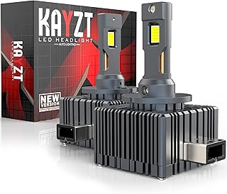 D1S D1R D1C LED Headlight Bulbs 20000 Lumens, 600% Brightness, 120W High Power, 6500K Cool White, Extremely Bright Conversion Kit, of 2