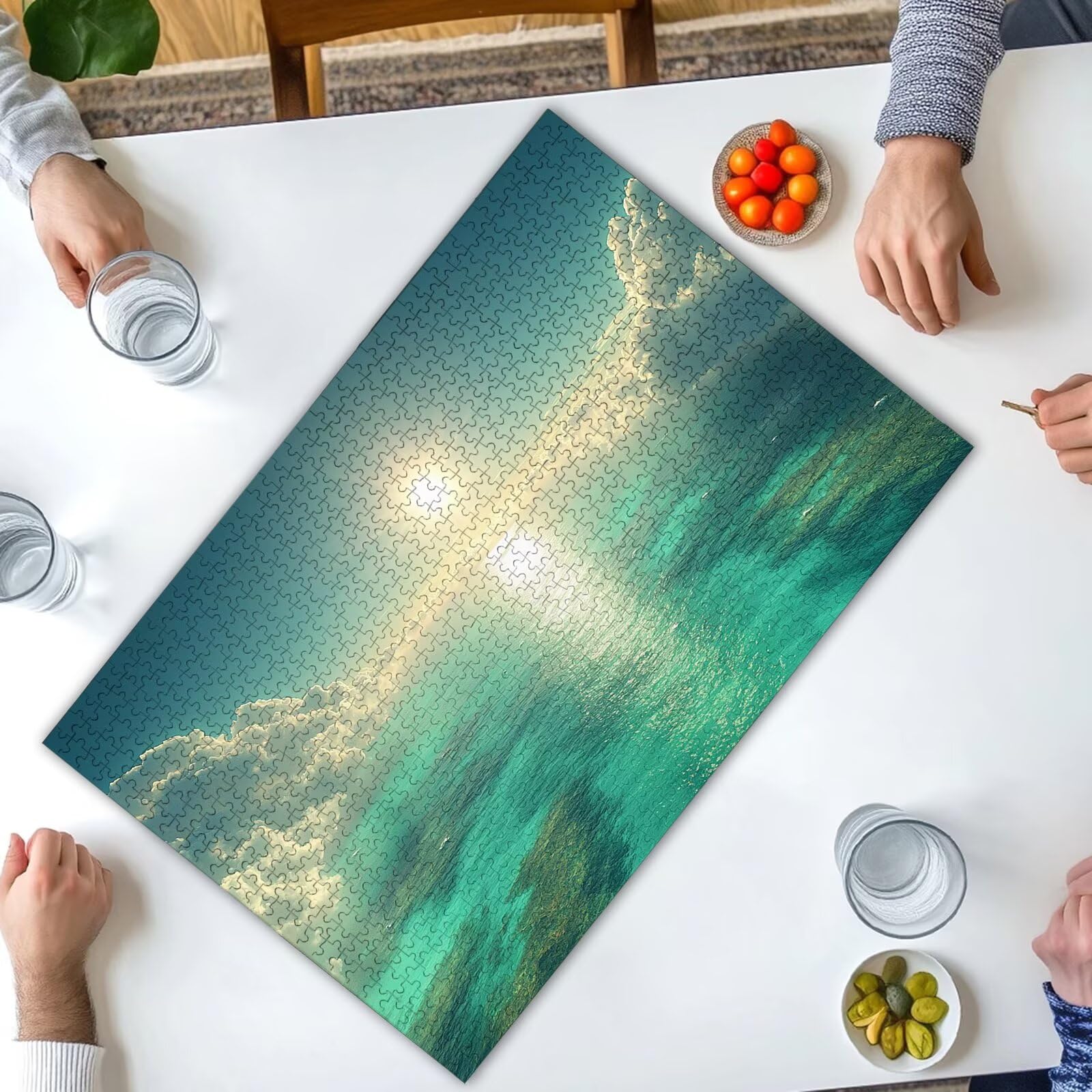 Puzzle 1000 sztuk oceanu, puzzle krajobrazowe 1000 sztuk dla dorosłych i nastolatków, drewniane puzzle z wykwintnym opakowaniem, rodzinne gry edukacyjne, dekoracje domu, prezent dla dorosłych-3289