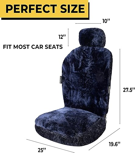 Miniatura 2 de ZONETECH Juego completo de fundas de asiento de automóvil, lana de invierno de piel de oveja, accesorios de automóvil para protección durante todas