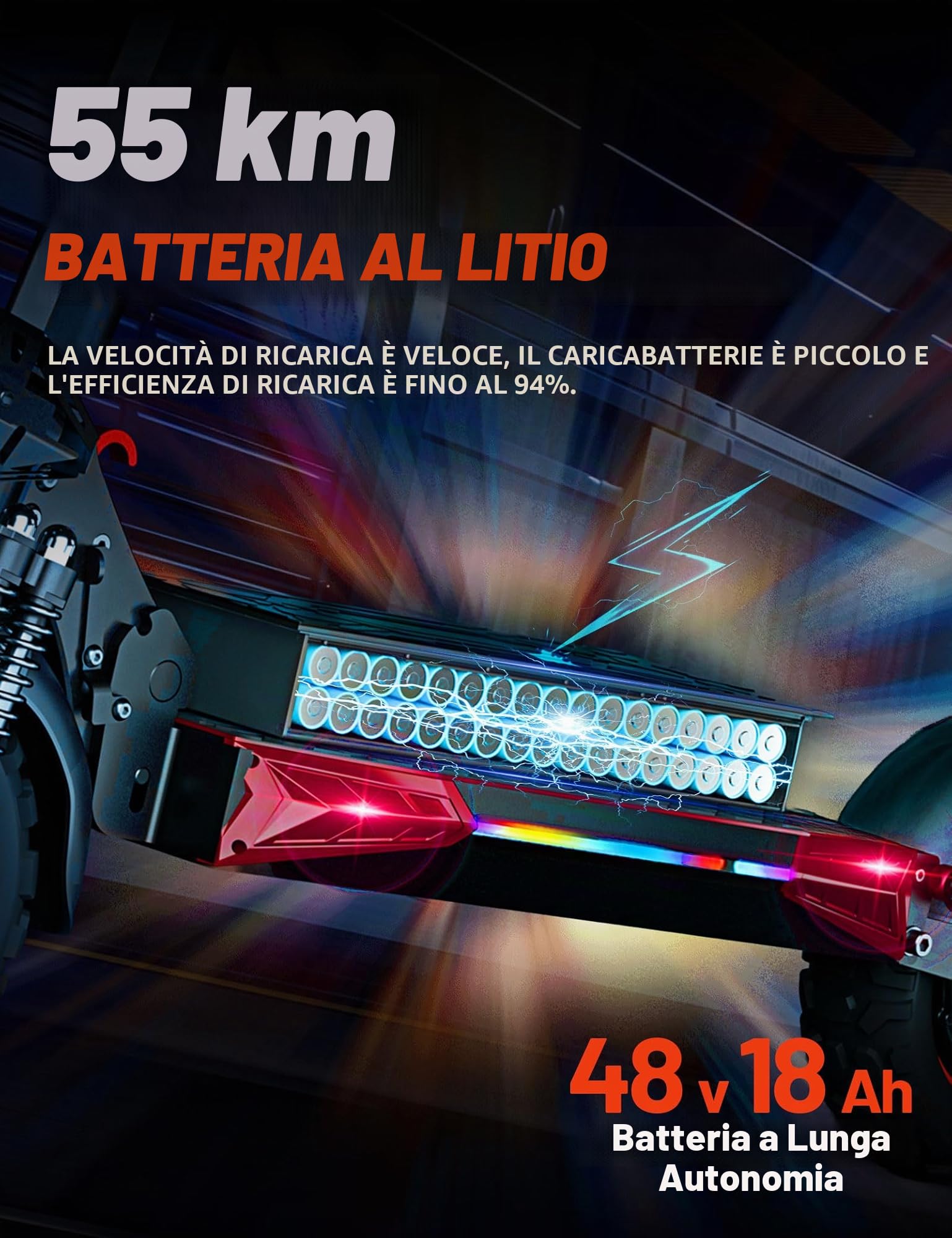 OOTD J11 MAX Monopattino Elettrico Adulto, 11" Monopattino Elettrico Fuoristrada, Batteria da 48V 18 Ah Autonomia di 43-55KM, Scooter Elettrico Pieghevole Con APP, Doppia Sospensione E Doppi Freni