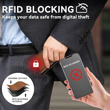 Card Wallet For Men Slim Minimalist: Smart Rfid Front Pocket Pop Up Wallets