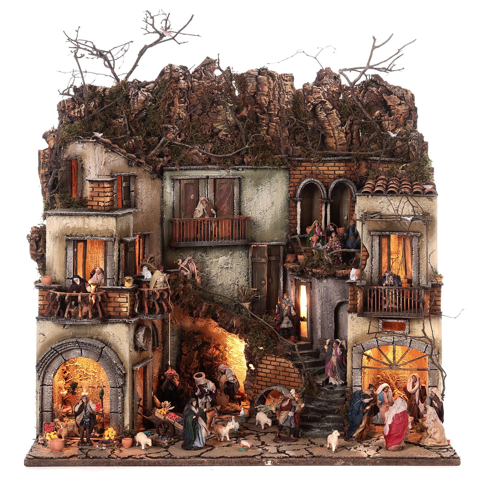 Holyart Presepe Napoletano: Borgo BB Natività Re Magi fruttivendolo 70x70x55 presepe napoletano 6 cm, Vuota