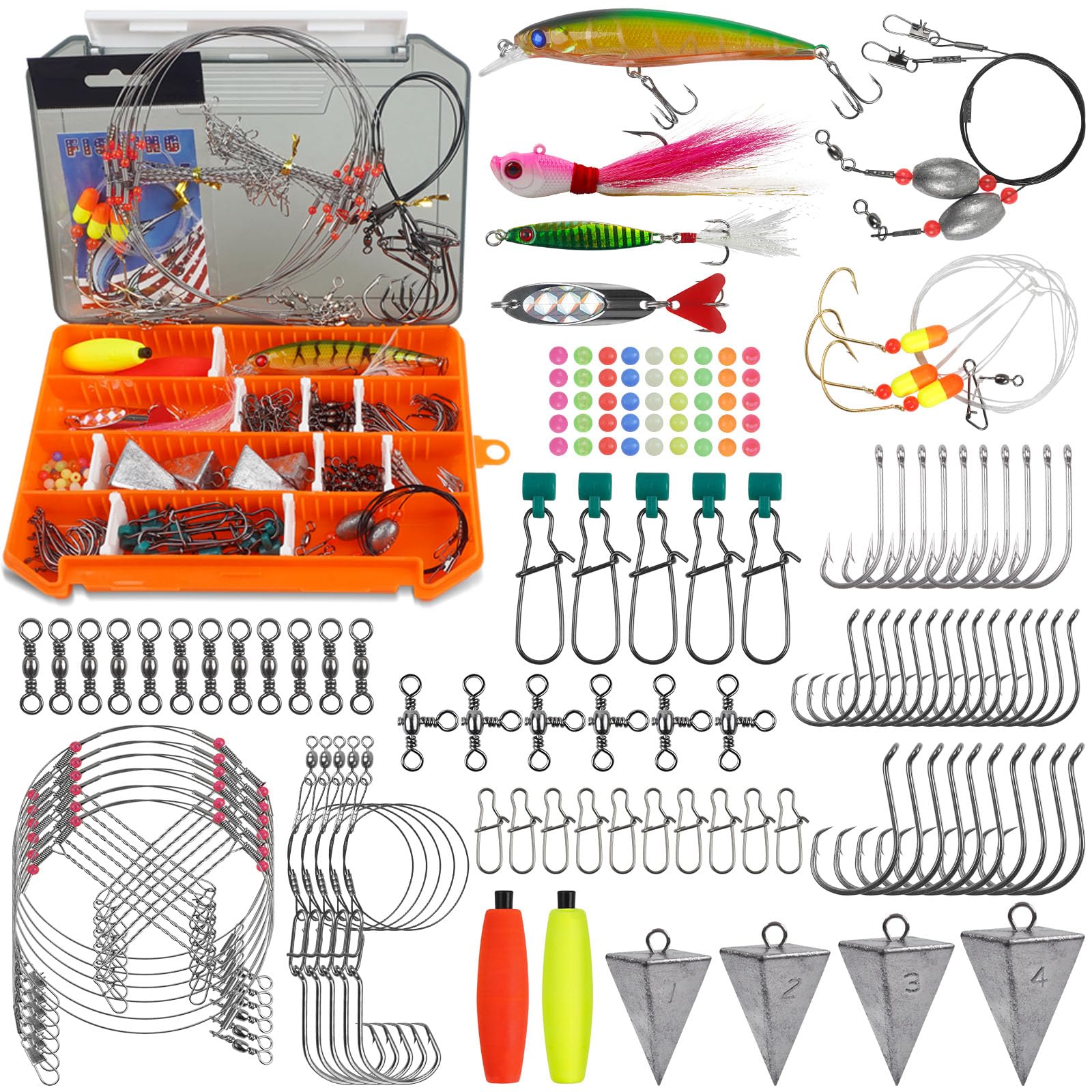 Amazon.com : Saltwater Gear Surf Fishing Tackle Kit, Include