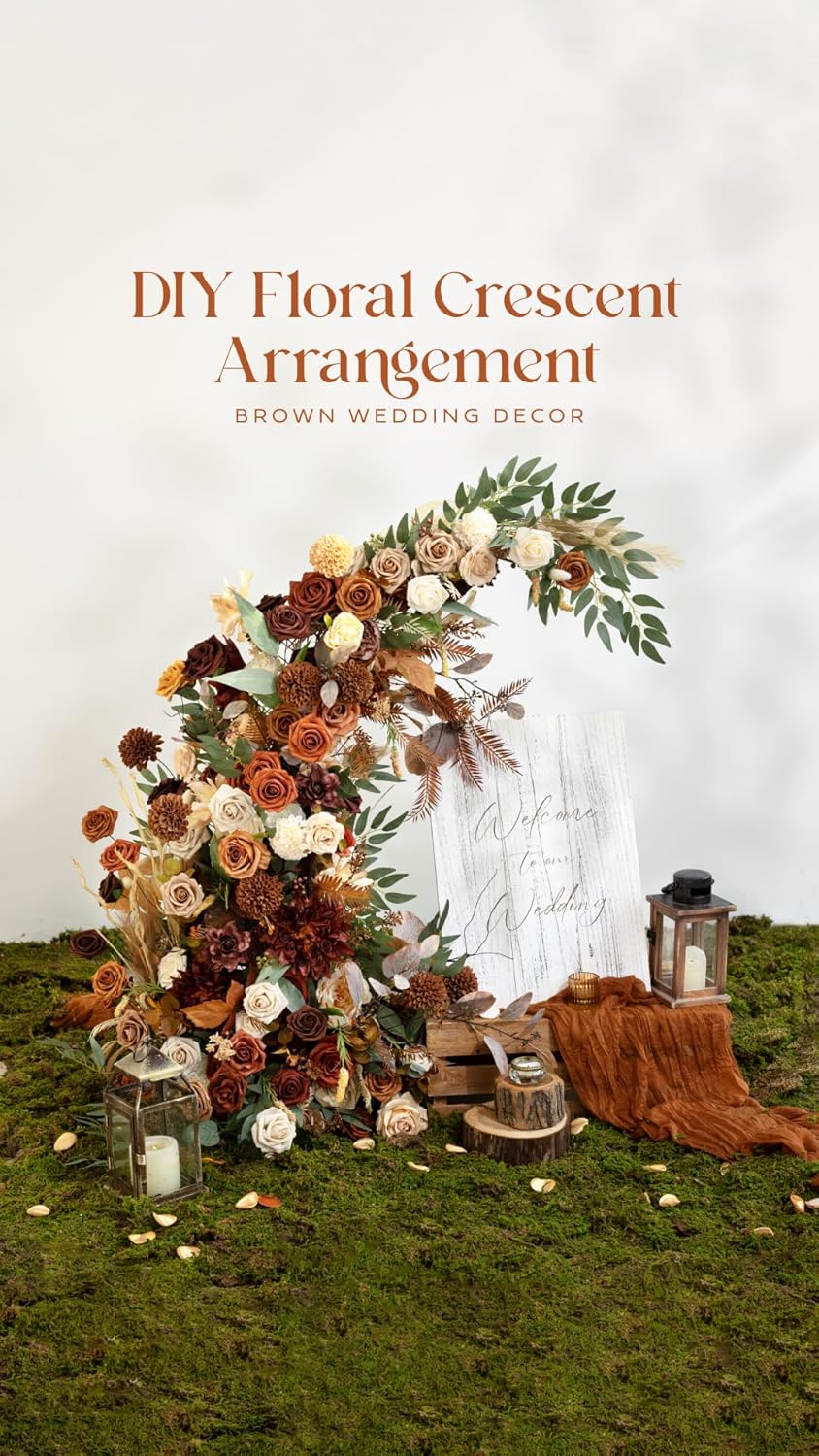 Ling's moment Fall Artificial Flowers 25Pcs Burnt Orange Roses Decor w/Stems,3" Real Touch DIY Foam Floral for Wedding Bouquet/Centerpieces, Outdoors Party Backdrop, Room/Table, and Garden/Pot Decor - Image 7