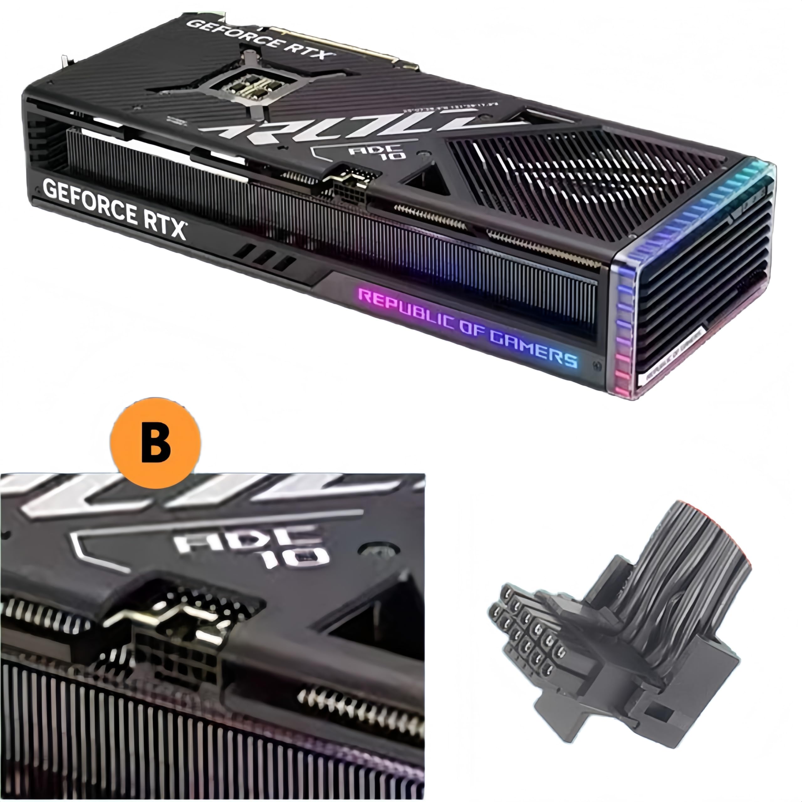 Angled 12VHPWR 600W PCIe 5.0 Dual 8 Pin to 16 Pin 12+4 Pin Power