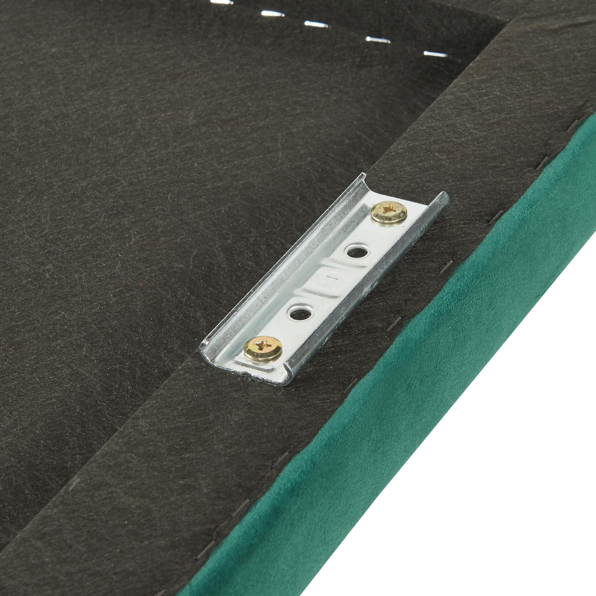 [en.casa] Testiera Imbottita da Parete per Letto Matrimoniale Testata in Velluto con Motivo Intrecciato Pannello Decorativo per Camera da Letto 180 x 45 cm - Verde