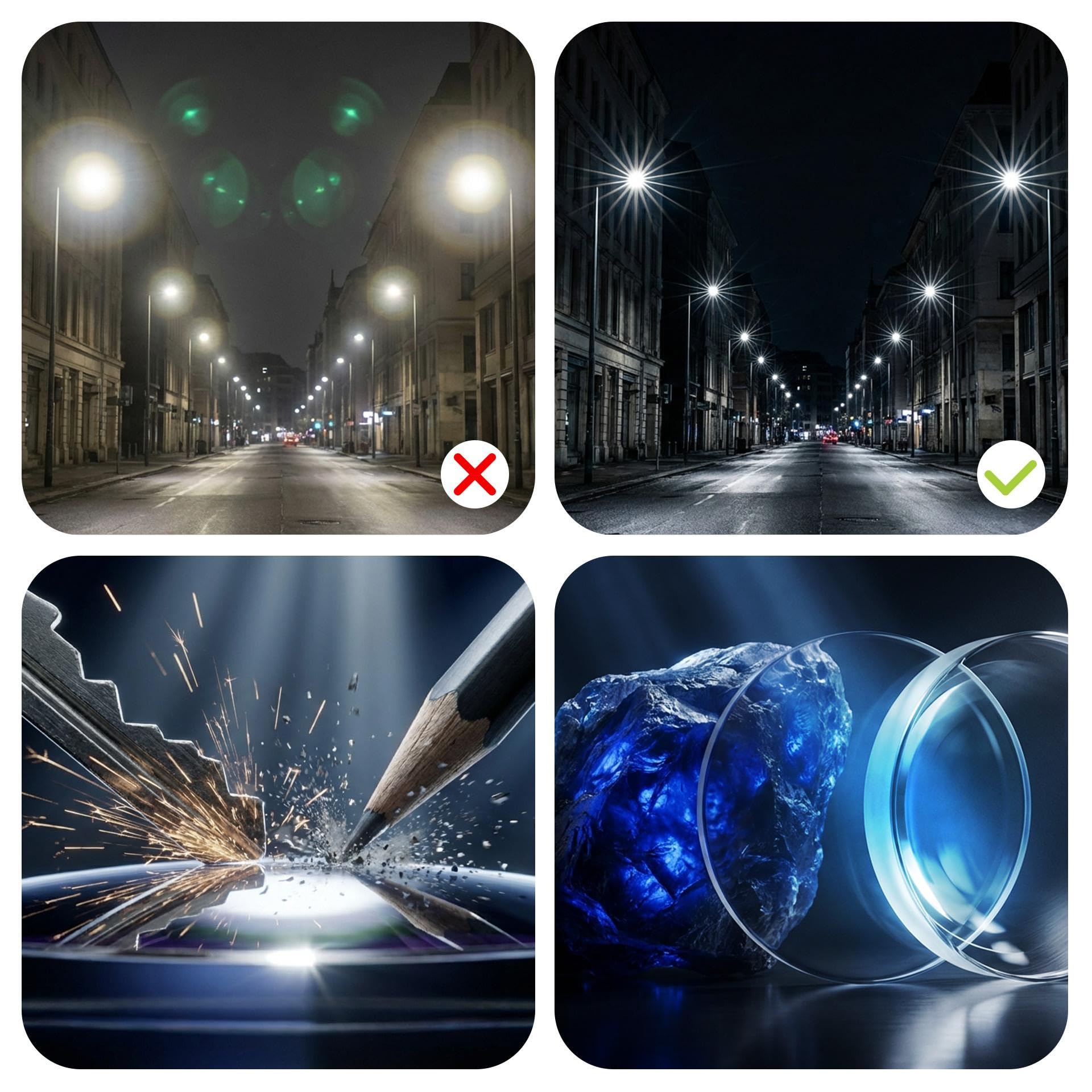 3mk Sapphire Lens Apple iPhone 14,15,16,17 Pro/ 14,15,16,17 Pro Max Szkło Szafirowe na Aparat Przezroczyste