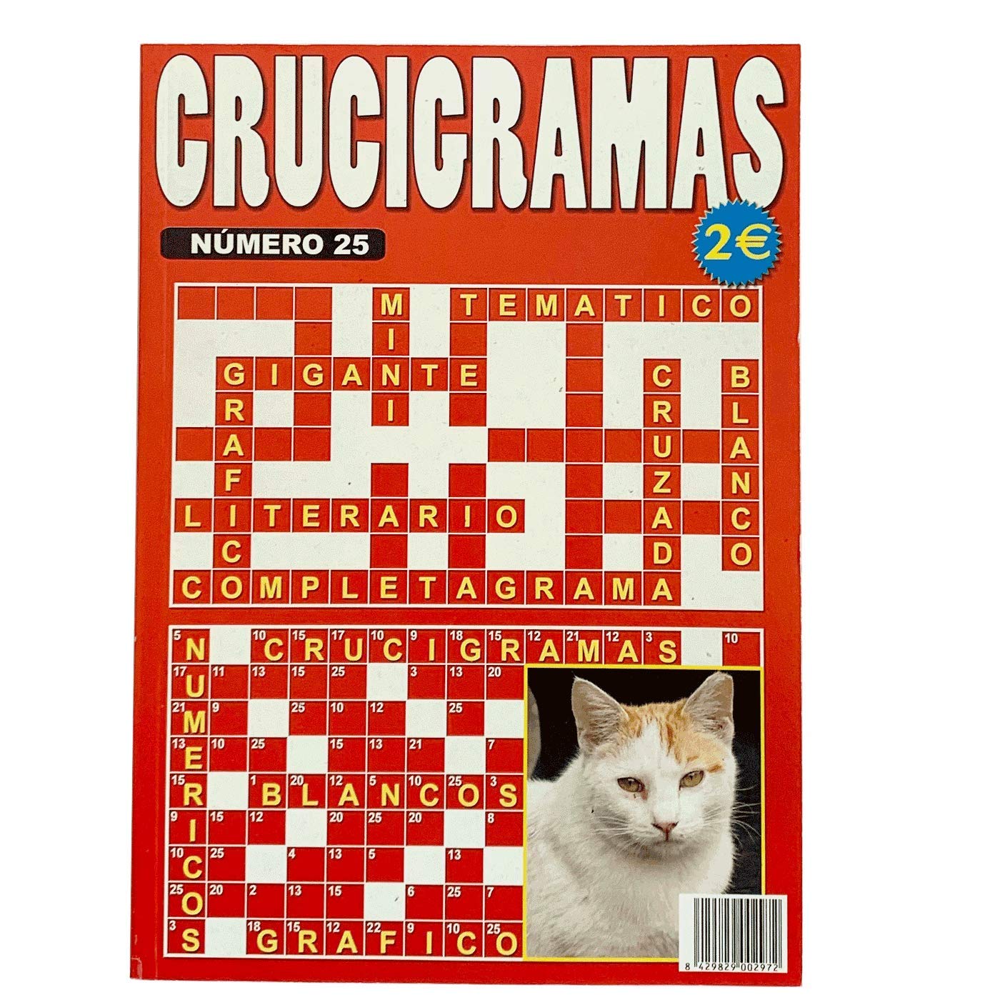 Libro Crucigramas Astur Nº 25 - Cartón y papel - Word Search - Clásico - 1 libro - 66 páginas - Adulto