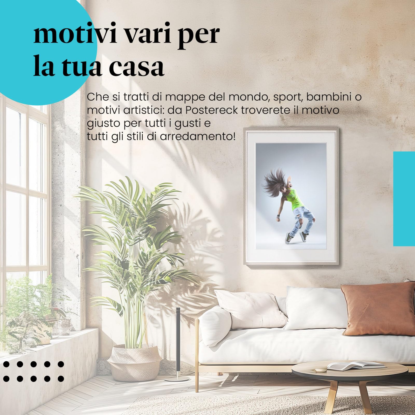 Postereck - 0667 - Ballerina hip hop, donna Street dance Musica Danza - Decorazione da Parete, Stampa Fotografica, Arredamento Interni, Quadri - Tela - 100,0 cm x 75,0 cm