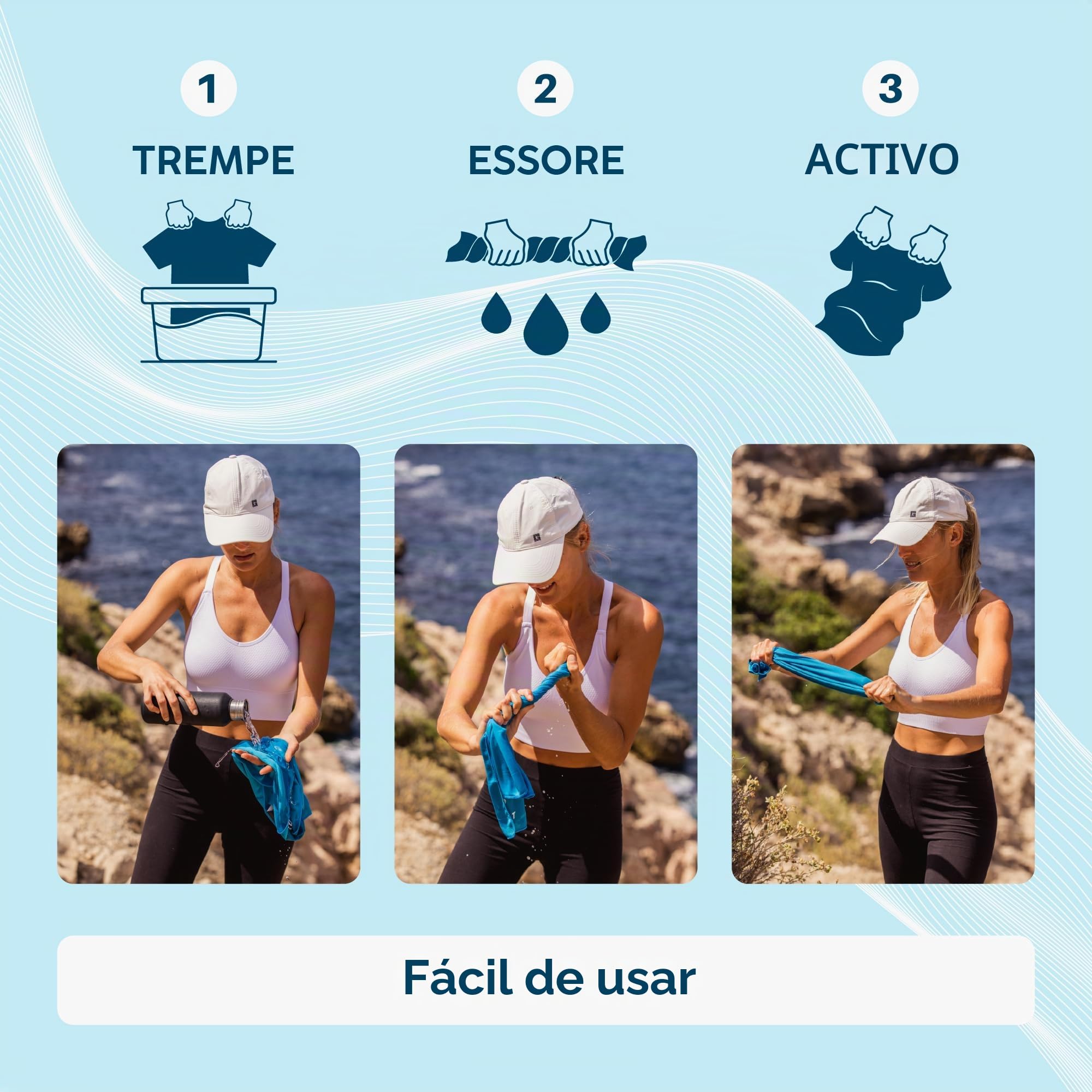 G-HEAT – Camiseta refrescante de manga corta anti-UV | Protección solar UPF50+ | Ultraligera, Transpirable, Refrescante, Ideal para deportes de verano, senderismo, running