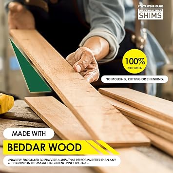 Nelson Wood Shims Contractor Grade Carton 56 Count - 8 Inch Beddar Wood Shims