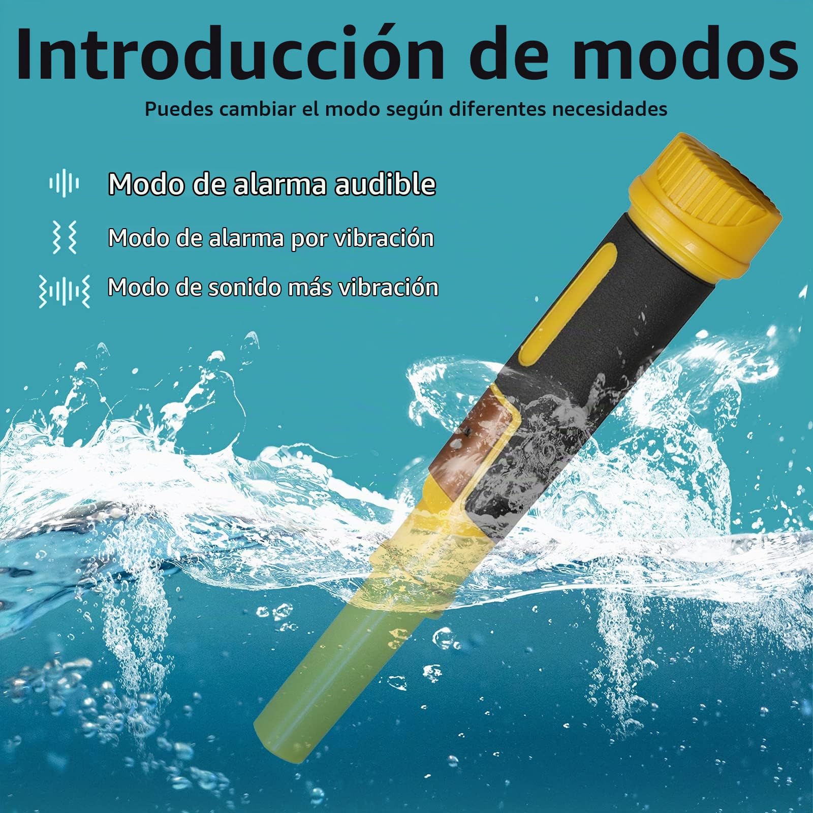BuyWeek Detector de Metales Subacuático, Detectores de Metales de Mano 2 en 1 IP68 Buscador de Tesoros de Buceo Portátil para Bucear y Cazar Tesoros