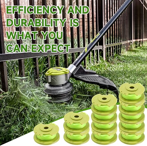 Miniatura 6 de A ANLEOLIFE Carrete de línea trenzada de 0.080 pulgadas #AC80RL3 para recortadoras de hilo con alimentación automática inalámbricas RYOBI de 18v 24v