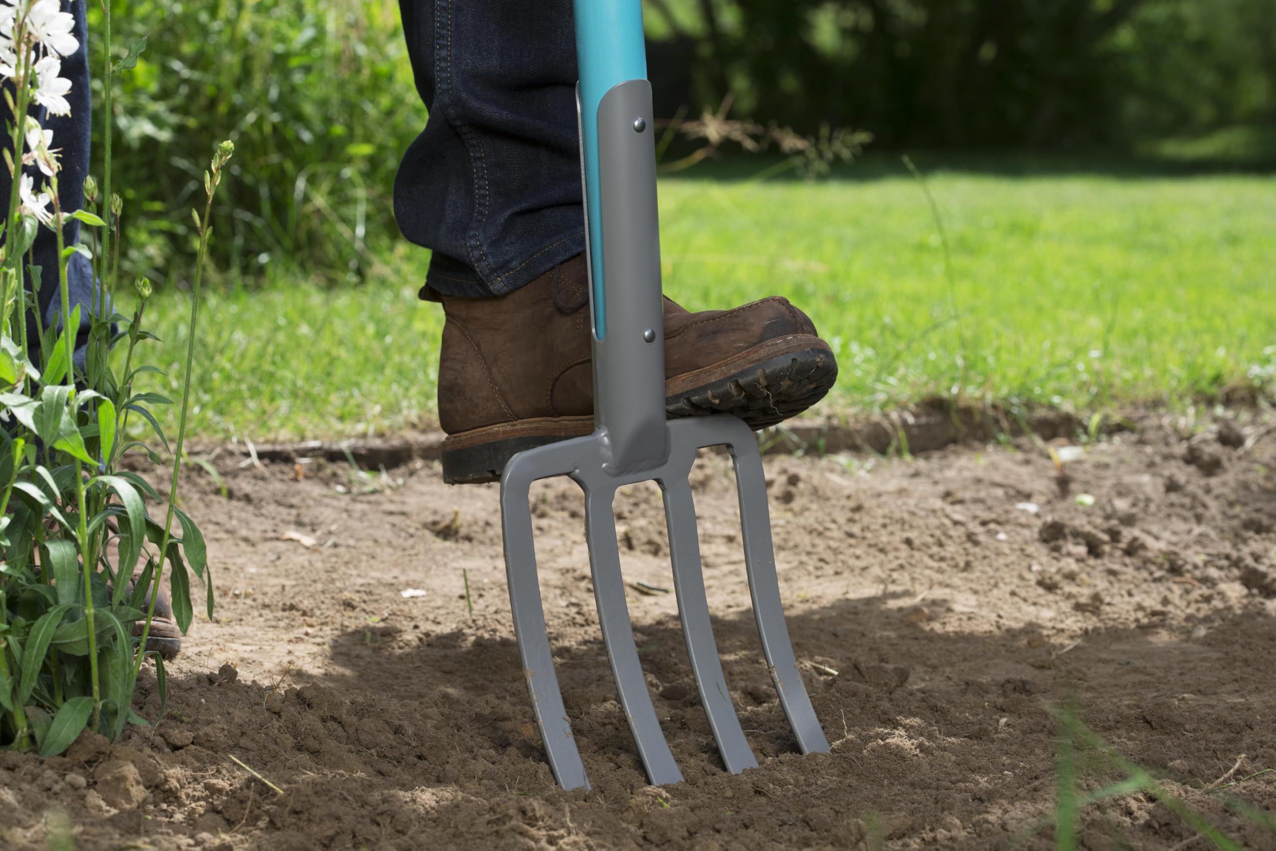 Gardena Forca Natureline: Forca per Rivoltare e Dissodare, in Frassino Certificato Fsc, Impugnatura a D Ergonomica (17002-20)