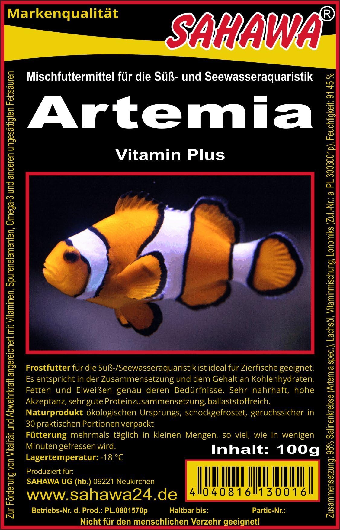 Sahawa® Frost Food Artemia 10 x 100g Blister Pack