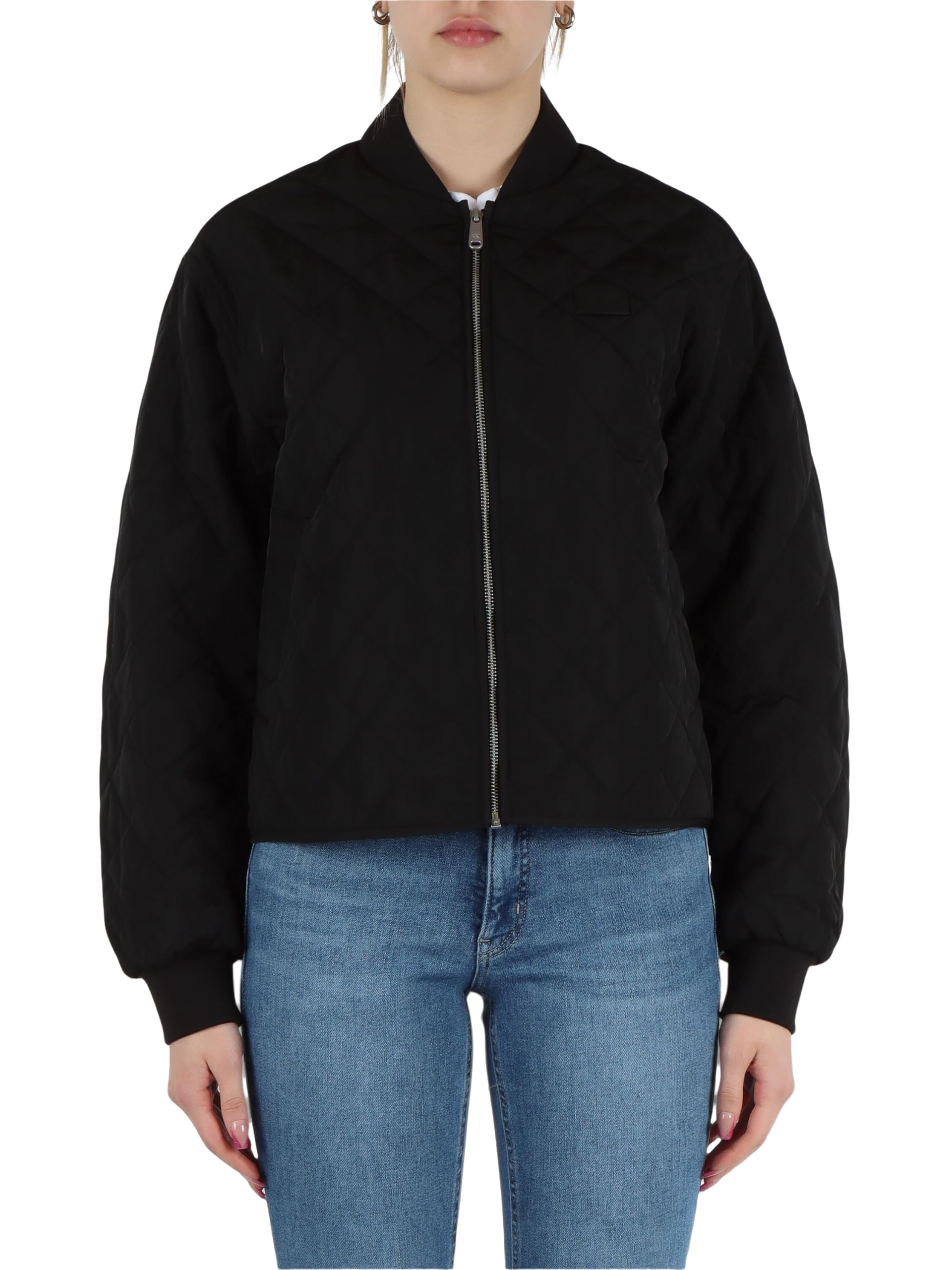 Calvin Klein Jeans Damska kurtka pikowana LW J20J224701 Inne kurtki, czarna (Ck Black), L, Czarny (Ck Black), L