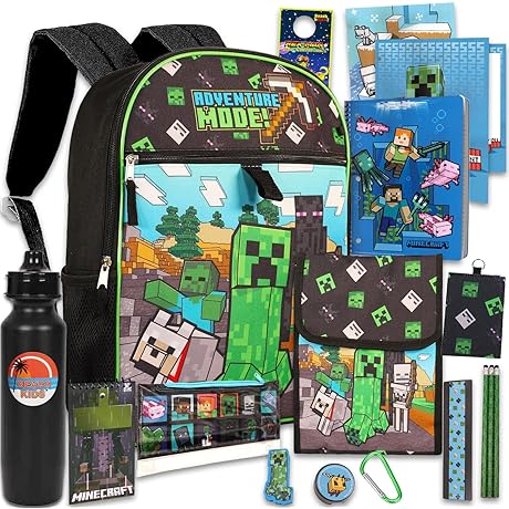 Minecraft Backpack with Supplies