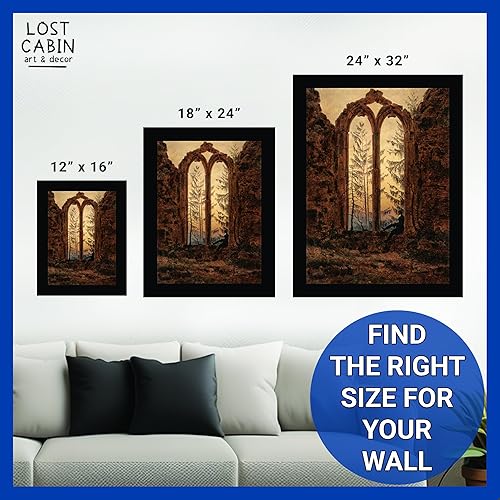 Miniatura 6 de Lost Cabin The Dreamer de Caspar David Friedrich  Lienzo en marco biselado dorado  Reproducción de pinturas de obras de arte finas  Póster