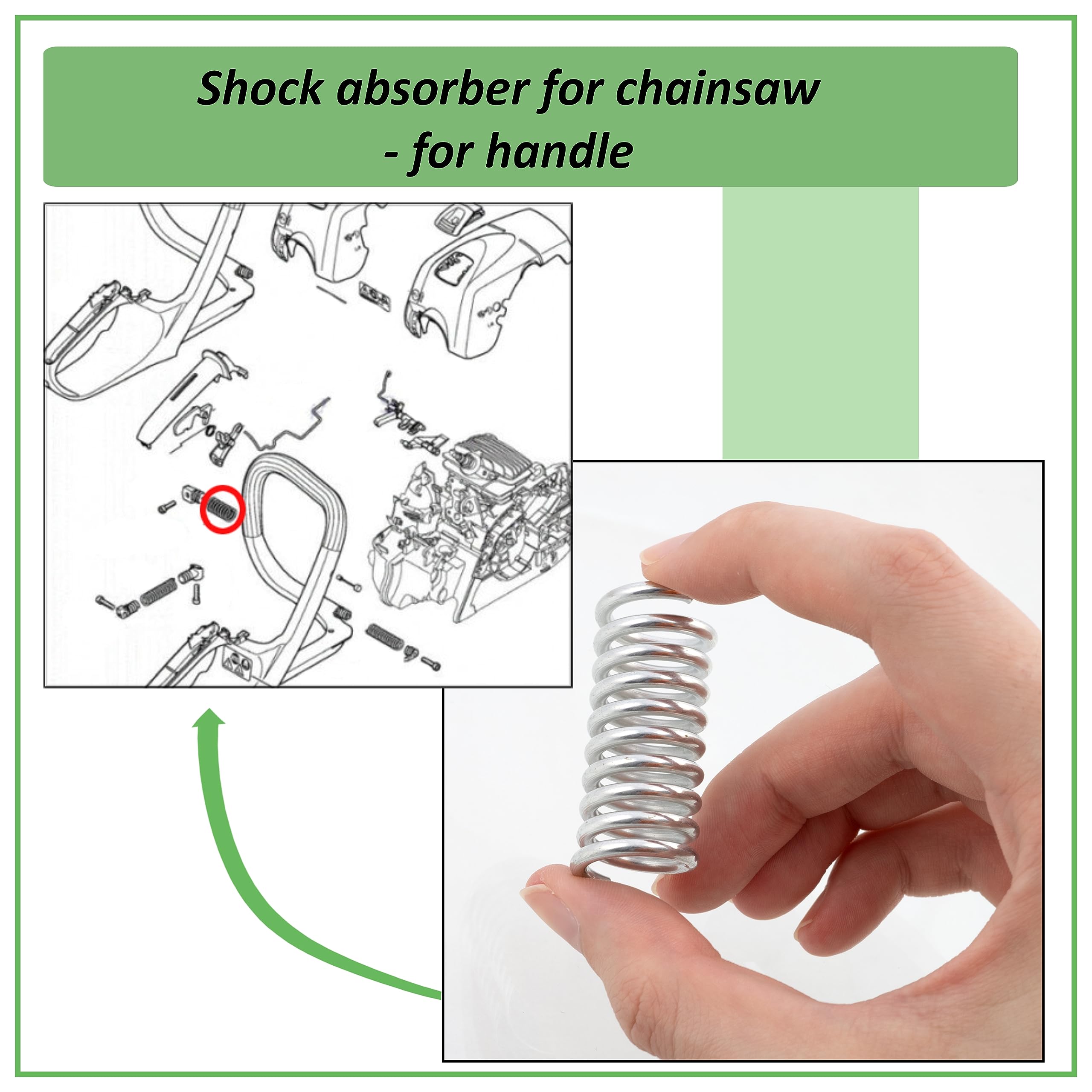 AERZETIX C69469 Plot Ressort Anti-vibration Pour Tronçonneuse