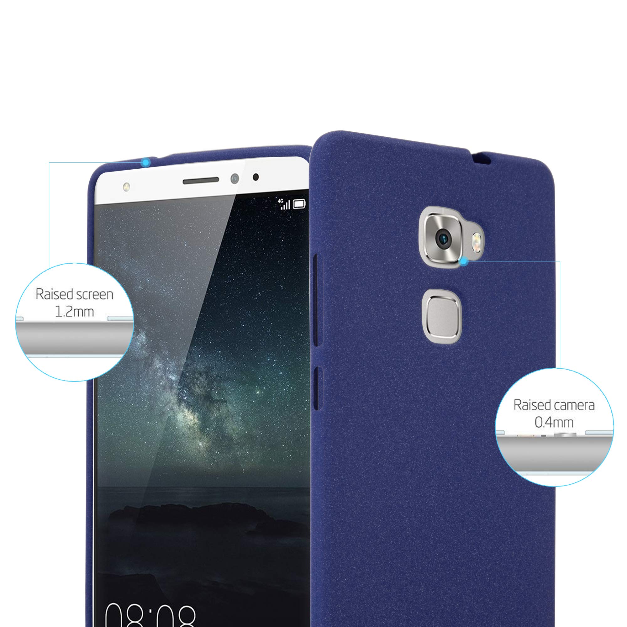 Cadorabo Custodia per Huawei P9 in CANDY BLU - Morbida Cover Protettiva Sottile di Silicone TPU con Bordo Protezione - Ultra Slim Case Antiurto Gel Back Bumper Guscio