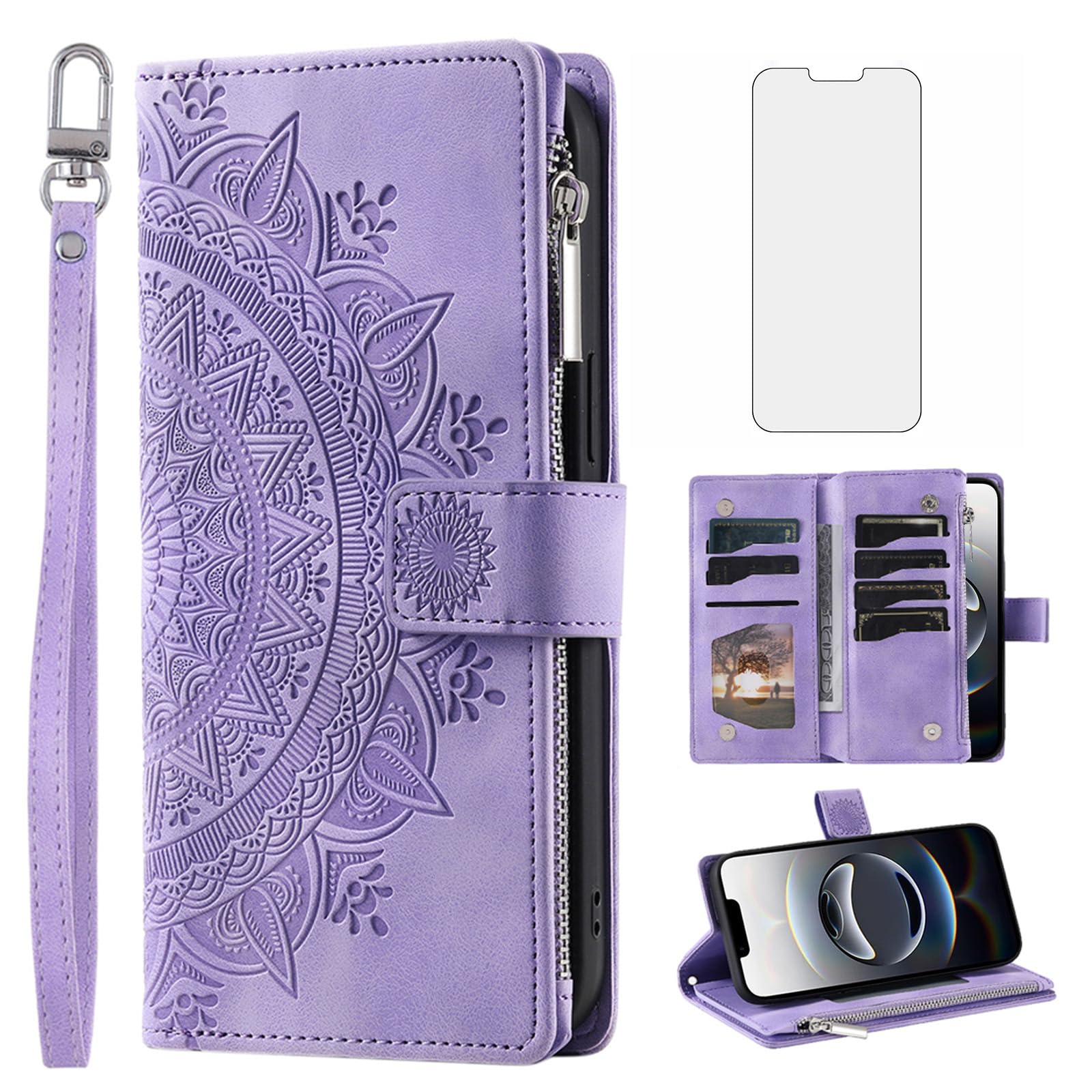 Coque pour iPhone 16e Violet Asuwish DKTTQB protection antichoc élégante - 7